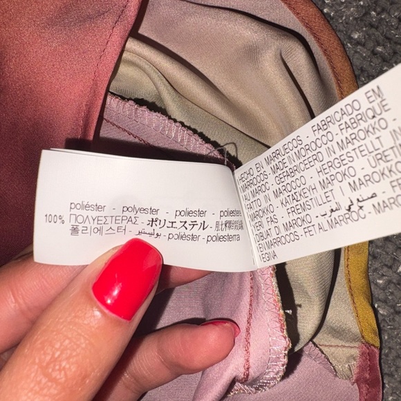 ZARA Satin Effect Print Top – Size M – Brand New with Tag - Picture 7 of 10